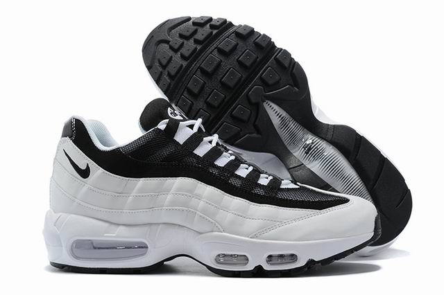 Nike Air Max 95 Men's Shoes White Black-81 - Click Image to Close